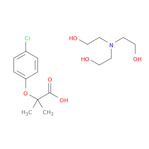 2-(4-chlorophenoxy)-2-methylpropanoic acid- 2,2',2''-nitrilotriethanol(1:1)