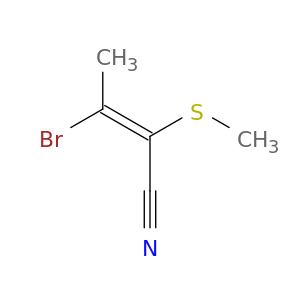 2-Butenenitrile, 3-bromo-2-(methylthio)-, (E)-