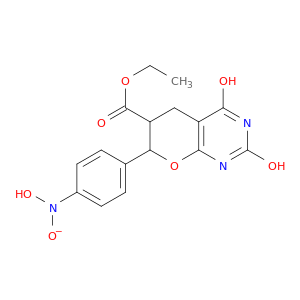2H-Pyrano[2,3-d]pyrimidine-6-carboxylicacid, 1,3,4,5,6,7-hexahydro-7-(4-nitrophenyl)-2,4-dioxo-, ethyl ester