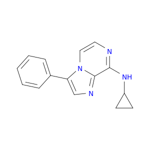 Imidazo[1,2-a]pyrazin-8-amine, N-cyclopropyl-3-phenyl-