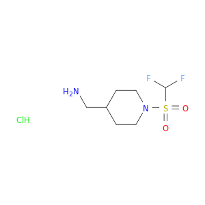 (1-difluoromethanesulfonylpiperidin-4-yl)methanamine hydrochloride