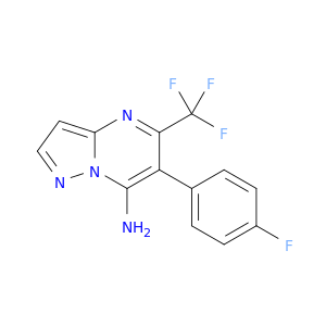 Pyrazolo[1,5-a]pyrimidin-7-amine, 6-(4-fluorophenyl)-5-(trifluoromethyl)-