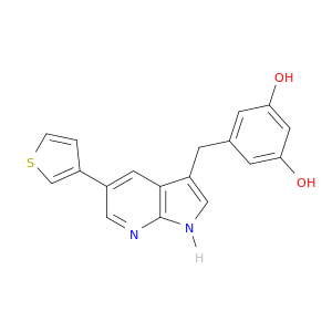 1,3-Benzenediol, 5-[[5-(3-thienyl)-1H-pyrrolo[2,3-b]pyridin-3-yl]methyl]-
