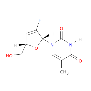 2,4(1H,3H)-Pyrimidinedione,1-[(2R,5S)-3-fluoro-2,5-dihydro-5-(hydroxymethyl)-2-furanyl]-5-methyl-