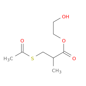 Propanoic acid, 3-(acetylthio)-2-methyl-, 2-hydroxyethyl ester