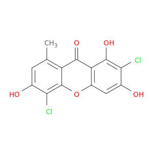 9H-Xanthen-9-one, 2,5-dichloro-1,3,6-trihydroxy-8-methyl-