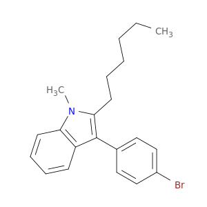 1H-Indole, 3-(4-bromophenyl)-2-hexyl-1-methyl-