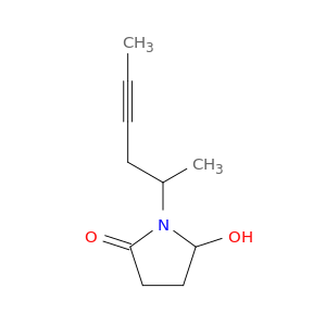 2-Pyrrolidinone, 5-hydroxy-1-(1-methyl-3-pentynyl)-