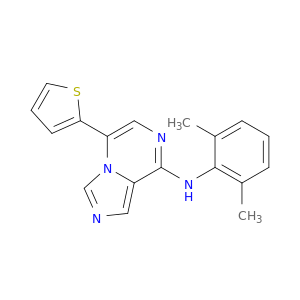 Imidazo[1,5-a]pyrazin-8-amine, N-(2,6-dimethylphenyl)-5-(2-thienyl)-
