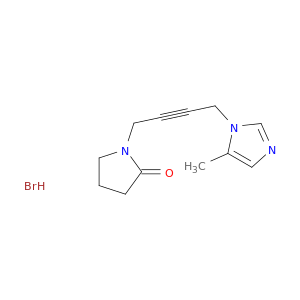 2-Pyrrolidinone,1-[4-(5-methyl-1H-imidazol-1-yl)-2-butyn-1-yl]-, hydrobromide (1:1)