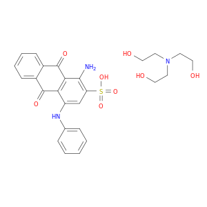 2-蒽磺酸,1-氨基-9,10-二氢-9,10-二氧基-4-(苯基氨基)-,CPOMD。用2,2',2''-氮硅(2')[乙醇](1：1)