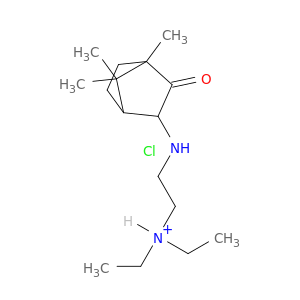 Bicyclo[2.2.1]heptan-2-one,3-[[2-(diethylamino)ethyl]amino]-1,7,7-trimethyl-, hydrochloride (1:1)