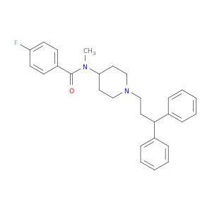 Benzamide, N-[1-(3,3-diphenylpropyl)-4-piperidinyl]-4-fluoro-N-methyl-