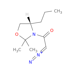 Oxazolidine, 3-(diazoacetyl)-2,2-dimethyl-4-propyl-, (4S)-
