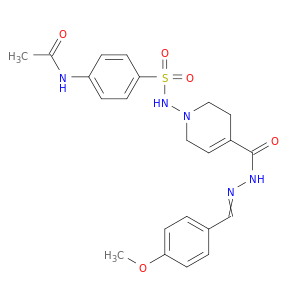 4-Pyridinecarboxylicacid, 1-[[[4-(acetylamino)phenyl]sulfonyl]amino]-1,2,3,6-tetrahydro-,2-[(4-methoxyphenyl)methylene]hydrazide