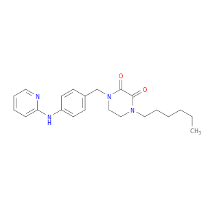 1-HEXYL-4-((4-(PYRIDIN-2-YLAMINO)PHENYL)METHYL)-2,3-PIPERAZINEDIONE