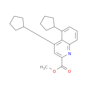 2-Quinolinecarboxylic acid, 4,5-dicyclopentyl-, methyl ester