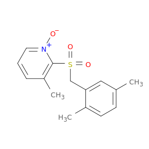 Pyridine, 2-[[(2,5-dimethylphenyl)methyl]sulfonyl]-3-methyl-, 1-oxide
