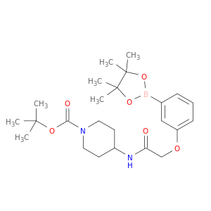 4-(2-(3-(4,4,5,5-四甲基-1,3,2-二氧杂硼烷-2-基)苯氧基)乙酰氨基)哌啶-1-甲酸叔丁酯