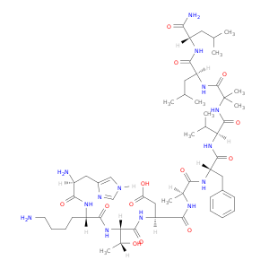 (3S)-3-[[(2S,3R)-2-[[(2S)-6-amino-2-[[(2S)-2-amino-3-(3H-imidazol-4-yl)propanoyl]amino]hexanoyl]amino]-3-hydroxy-butanoyl]amino]-3-[[(1S)-1-[[(1S)-1-[[(1S)-1-[[(2S)-2-[[(2S)-2-[(2-amino-2-methyl-propanoyl)amino]-4-methyl-pentanoyl]amino]-4-methyl-pentanoy