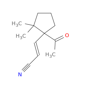 2-Propenenitrile, 3-(1-acetyl-2,2-dimethylcyclopentyl)-, (E)-
