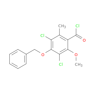 Benzoyl chloride, 3,5-dichloro-2-methoxy-6-methyl-4-(phenylmethoxy)-