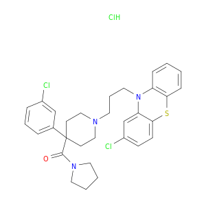 Methanone,[1-[3-(2-chloro-10H-phenothiazin-10-yl)propyl]-4-(3-chlorophenyl)-4-piperidinyl]-1-pyrrolidinyl-,hydrochloride (1:1)