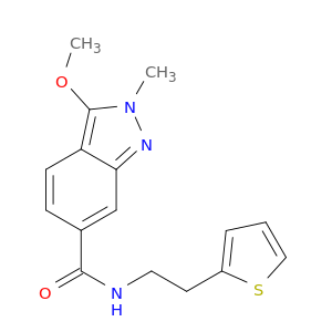 2H-Indazole-6-carboxamide, 3-methoxy-2-methyl-N-[2-(2-thienyl)ethyl]-
