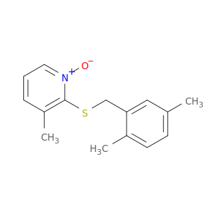 Pyridine, 2-[[(2,5-dimethylphenyl)methyl]thio]-3-methyl-, 1-oxide