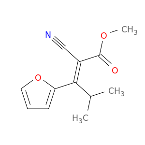2-Pentenoic acid, 2-cyano-3-(2-furanyl)-4-methyl-, methyl ester, (E)-