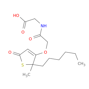 Glycine, N-[[(2-hexyl-2,5-dihydro-2-methyl-5-oxo-3-thienyl)oxy]acetyl]-