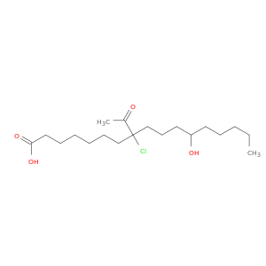 Heptadecanoic acid, 8-acetyl-8-chloro-12-hydroxy-