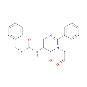 Carbamic acid,[1,6-dihydro-6-oxo-1-(2-oxoethyl)-2-phenyl-5-pyrimidinyl]-, phenylmethylester (9CI)