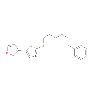 Oxazole, 5-(3-furanyl)-2-[(6-phenylhexyl)thio]-