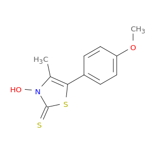 2(3H)-Thiazolethione, 3-hydroxy-5-(4-methoxyphenyl)-4-methyl-