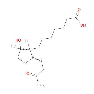 Cyclopentaneheptanoic acid, 2-hydroxy-5-(3-oxobutylidene)-, trans-