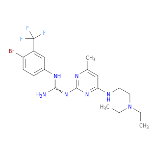 1-[4-bromo-3-(trifluoromethyl)phenyl]-2-(4-{[2-(diethylamino)ethyl]amino}-6-methylpyrimidin-2-yl)guanidine