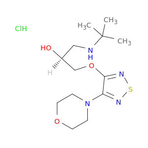(2S)-1-[(4-morpholin-4-yl-1,2,5-thiadiazol-3-yl)oxy]-3-(tert-butylamino)propan-2-ol hydrochloride