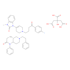 1-[1-[4-(4-fluorophenyl)-4-oxo-butyl]-3,6-dihydro-2H-pyridin-4-yl]-3H-benzoimidazol-2-one; 2-hydroxypropane-1,2,3-tricarboxylic acid; N-(1-phenethyl-4-piperidyl)-N-phenyl-propanamide