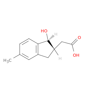 1H-Indene-2-acetic acid, 2,3-dihydro-1-hydroxy-5-methyl-, trans-