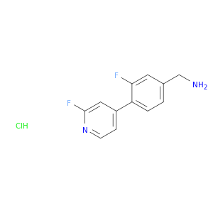 (3-Fluoro-4-(2-fluoropyridin-4-yl)phenyl)methanamine hydrochloride