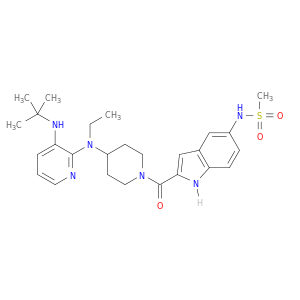 1-((5-METHANESULFONAMIDOINDOL-2-YL)CARBONYL)-4-(N-ETHYL-N-(3-((TERT-BUTYL)AMINO)-PYRIDIN-2-YL)AMINO)PIPERIDINE