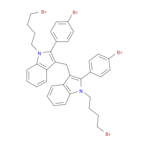 1H-Indole, 3,3'-methylenebis[1-(4-bromobutyl)-2-(4-bromophenyl)-
