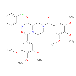 2-Piperazinecarboxamide,N-(2-chlorophenyl)-1,4-bis(3,4,5-trimethoxybenzoyl)-