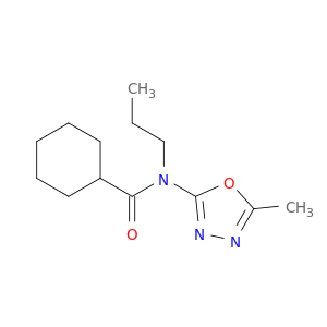 Cyclohexanecarboxamide, N-(5-methyl-1,3,4-oxadiazol-2-yl)-N-propyl-