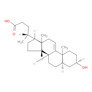 Chol-9(11)-en-24-oicacid, 3-hydroxy-, (3a,5b)- (9CI)