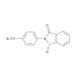 Benzonitrile, 4-(1-oxido-3-oxo-1,2-benzisothiazol-2(3H)-yl)-