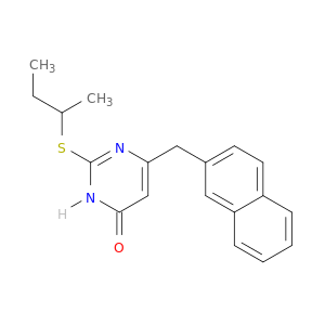 4(1H)-Pyrimidinone, 2-[(1-methylpropyl)thio]-6-(2-naphthalenylmethyl)-