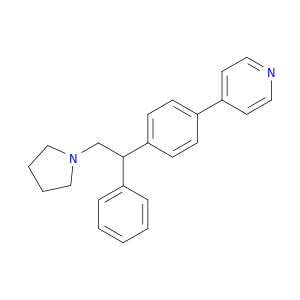 Pyridine, 4-[4-[1-phenyl-2-(1-pyrrolidinyl)ethyl]phenyl]-