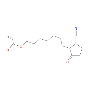 Cyclopentanecarbonitrile, 2-[7-(acetyloxy)heptyl]-3-oxo-